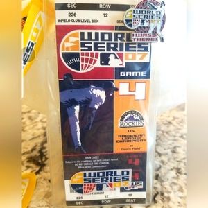 World Series 2007 Game 4 Clinching Red Sox vs. Rockies Ticket